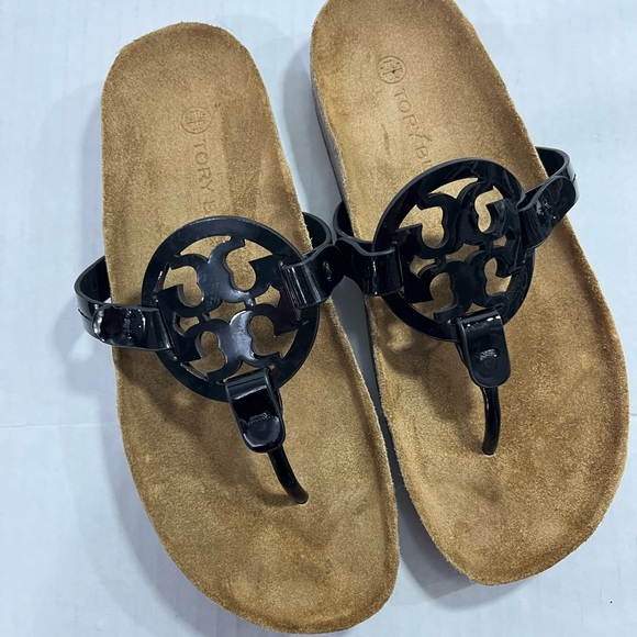 TORY BURCH PATENT LEATHER MILLER CLOUD SANDAL - Picture 10 of 16